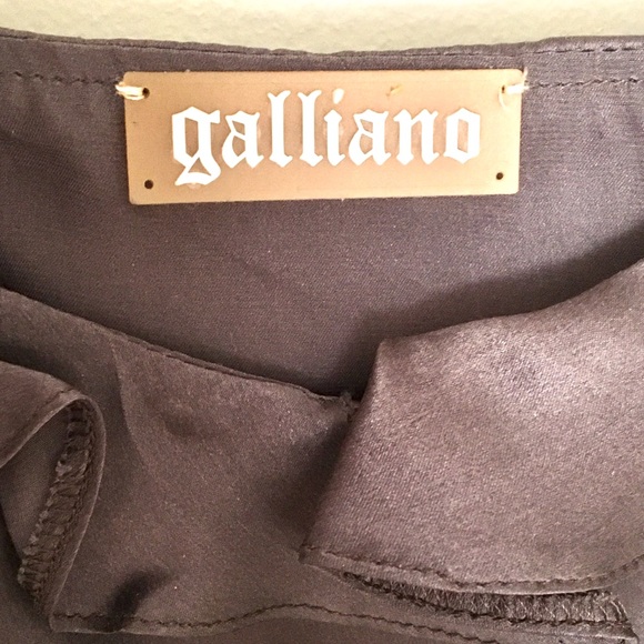 GALLIANO Silk Fit & Flare Dress - Picture 15 of 16